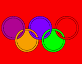 Coloring page Olympic rings painted byClara