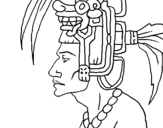 Coloring page Tribal chief painted bybe