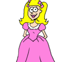 Coloring page Young princess painted byViolet