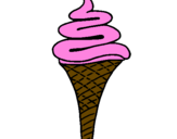 Coloring page One-flavour ice-cream painted byluca