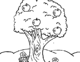 Coloring page Apple tree painted byeman