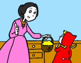 Coloring page Little red riding hood 2 painted bySAMUEL