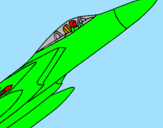 Coloring page Fighter Aircraft painted byChristoffer
