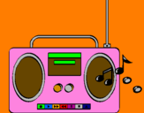 Coloring page Radio cassette 2 painted bypedro