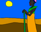 Coloring page Massai painted byshinae