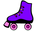 Coloring page Roller skate painted byjasmine