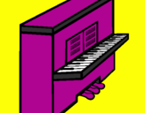Coloring page Piano painted bySAMUEL