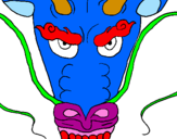 Coloring page Dragon's head painted byStoffr