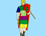Coloring page Roman soldier painted byelai