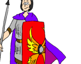 Coloring page Roman soldier II painted bydave