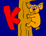 Coloring page Koala painted byella