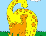 Coloring page Dinosaurs painted byCHARLOTTE