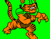 Coloring page Tiger player painted byengey