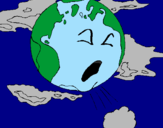 Coloring page Sick Earth painted byENGEL