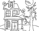 Coloring page Ghost house painted bycamilotorrez