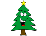 Coloring page christmas tree painted bymathusha