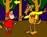 Coloring page Little red riding hood 5 painted bylala chica