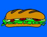 Coloring page Vegetable sandwich painted byilu