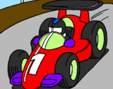 Coloring page Racing car painted byJUSTIN BIBER