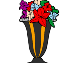 Coloring page Vase of flowers painted byArmands