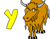 Coloring page Yak painted byamy