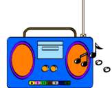 Coloring page Radio cassette 2 painted byraquel
