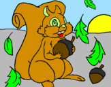 Coloring page Squirrel painted byadila