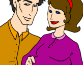 Coloring page Father and mother painted byjchirjdcmvj
