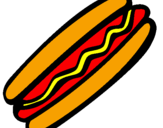 Coloring page Frankfurt painted byhot dog