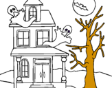 Coloring page Ghost house painted bycamilotorrez