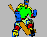 Coloring page Goaltender painted byChristoffer