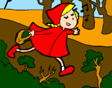 Coloring page Little red riding hood 6 painted bylala chica