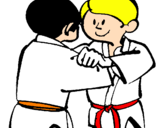 Coloring page Friendly judo painted byjoseph