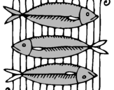 Coloring page Fish painted bytest