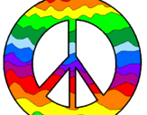 Coloring page Peace symbol painted byHannah