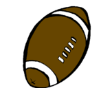 Coloring page American football ball painted byelement 