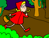 Coloring page Little red riding hood 4 painted bylala chica