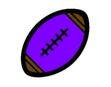 Coloring page American football ball II painted byraquel