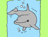 Coloring page Dolphin painted bymaria