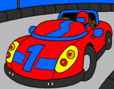 Coloring page Race car painted byjordy