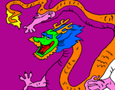 Coloring page Chinese dragon painted byStoffr