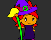 Coloring page Witch Turpentine painted bySISSY