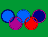 Coloring page Olympic rings painted byraquel