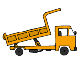 Coloring page Dumper truck painted byel