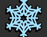 Coloring page Snowflake painted byKristina