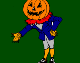 Coloring page Jack-o-lantern painted byjochelin