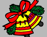 Coloring page Christmas bells painted byKristina