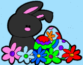 Coloring page Easter Bunny painted bywinney