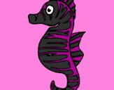 Coloring page Sea horse painted byjulie 3.A