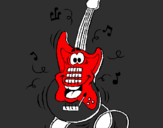 Coloring page Electric guitar painted bymichell12342
